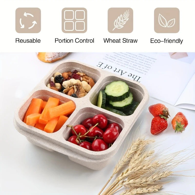 1pc Leak-Proof Lunch Box with 4 Compartments for Snacks, Fruits, and Vegetables - Perfect for Camping, Picnics, School, and Offi
1pc Leak-Proof Lunch Box with 4 Compartments for Snacks, Fruits, and Vegetables - Perfect for Camping, Picnics, School, and Offi