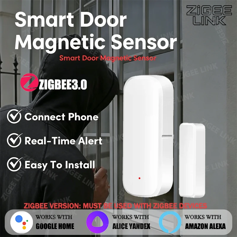 ZigBee Smart Door Window Sensor Door Open Closed Detectors with App Notification Alert Support Alexa Google Need Zigbee Gateway
ZigBee Smart Door Window Sensor Door Open Closed Detectors with App Notification Alert Support Alexa Google Need Zigbee Gateway