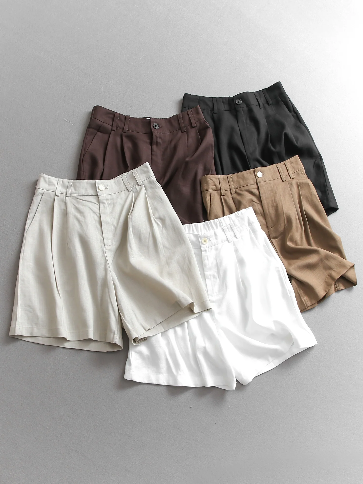 High Waist A-Line Loose Wide Leg Pants Pure Color Casual Shorts Women's Minimalist Slim Fit Half Elastic Suit Pants R935
High Waist A-Line Loose Wide Leg Pants Pure Color Casual Shorts Women's Minimalist Slim Fit Half Elastic Suit Pants R935