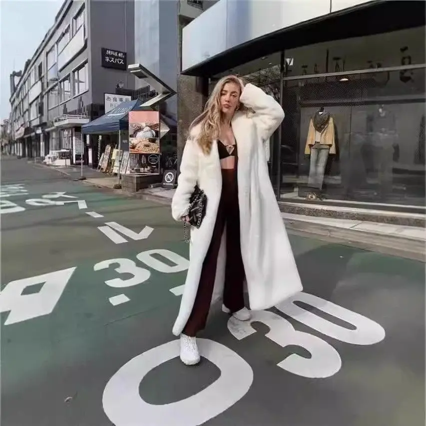Women's Long Coat Jaet Fake Fur Overcoat Windbreaker Outerwear Lapel Sle Winter Faion Outerwear Waist-Cinching Design
Women's Long Coat Jaet Fake Fur Overcoat Windbreaker Outerwear Lapel Sle Winter Faion Outerwear Waist-Cinching Design