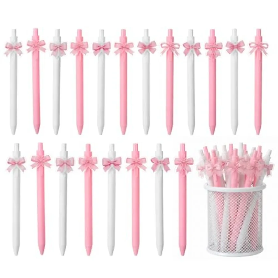 20 Pcs Bow Ballpoint Pens, PinkandWhite Bulk Writing Pen Bow Party Favor for Bridal Shower, Wedding, Tea Party
20 Pcs Bow Ballpoint Pens, PinkandWhite Bulk Writing Pen Bow Party Favor for Bridal Shower, Wedding, Tea Party