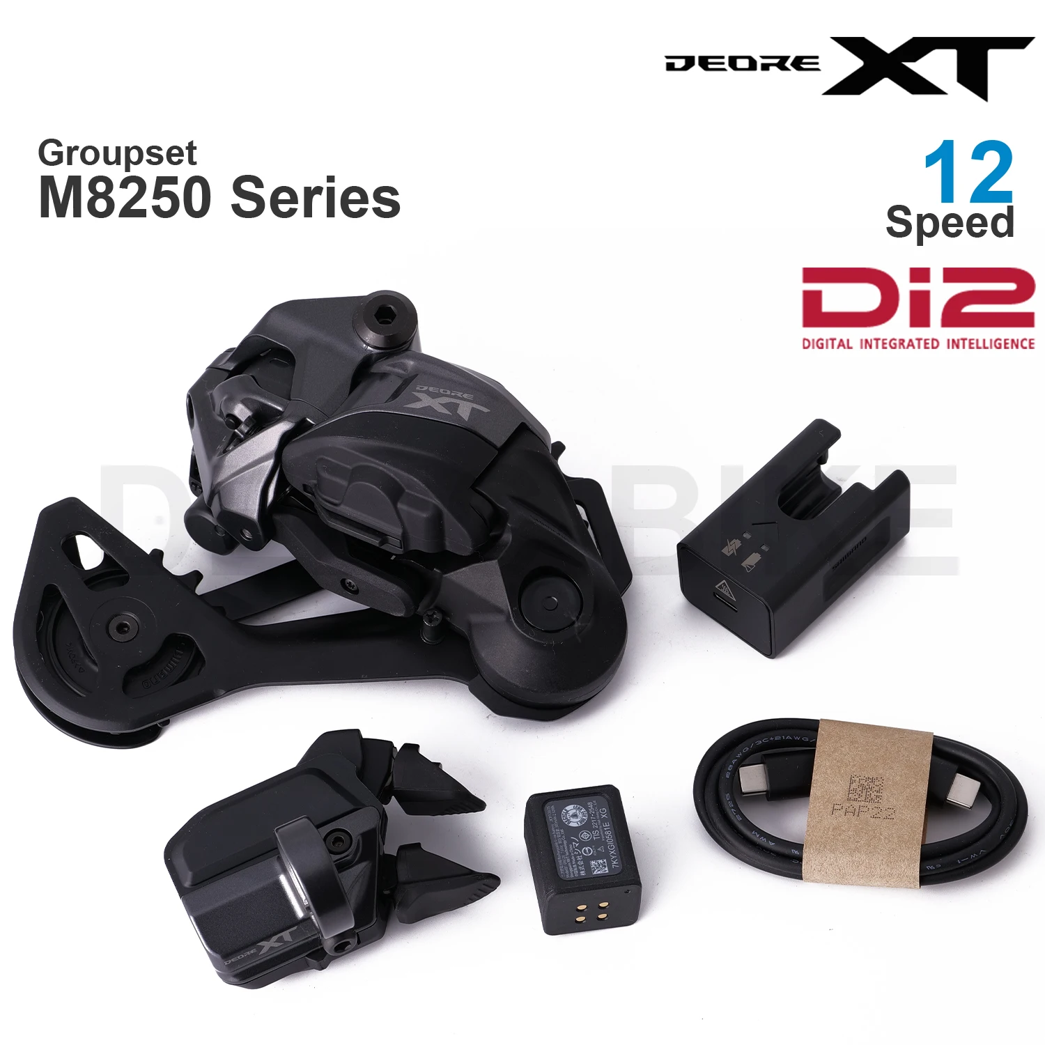 SHIMANO DEORE XT M8200 Di2 Groupset SW-M8250-R RD-M8250 EC-DN100 BT-DN320 12 Speed Original parts
SHIMANO DEORE XT M8200 Di2 Groupset SW-M8250-R RD-M8250 EC-DN100 BT-DN320 12 Speed Original parts