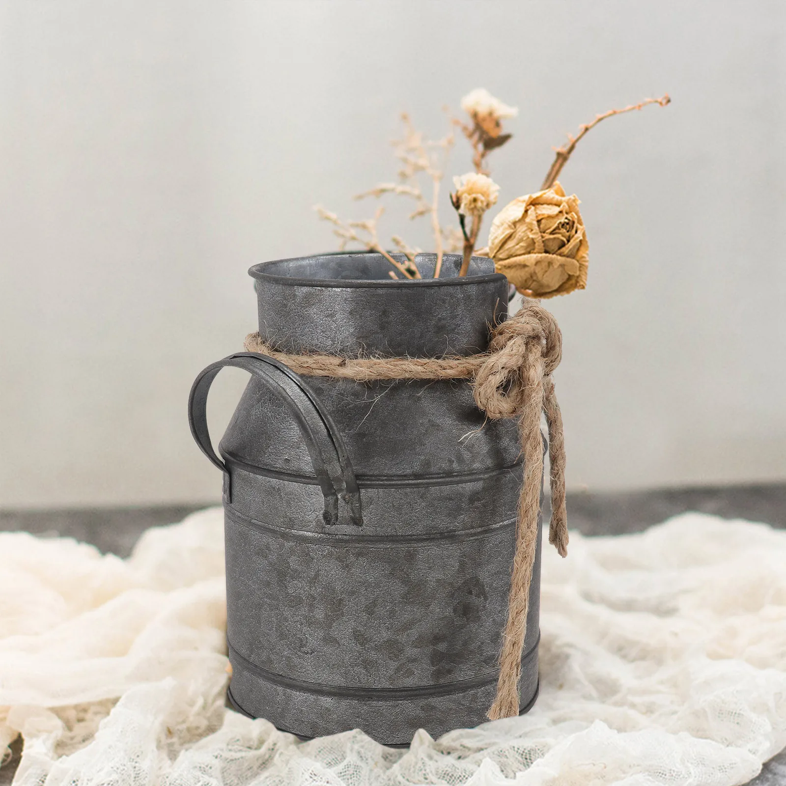 1 pc Retro Iron Flower Bucket Vintage Metal Milk Can Planter For Home Office Garden Decor Wedding Decoration Dried Flowers Vase
1 pc Retro Iron Flower Bucket Vintage Metal Milk Can Planter For Home Office Garden Decor Wedding Decoration Dried Flowers Vase