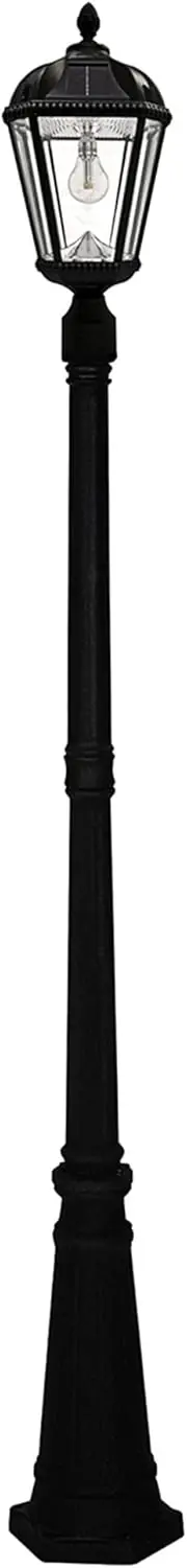 Outdoor Lamp Post Light, Black Cast Aluminum and Beveled Glass Panels, 10-Year Royal Bulb, Warm White LED
Outdoor Lamp Post Light, Black Cast Aluminum and Beveled Glass Panels, 10-Year Royal Bulb, Warm White LED