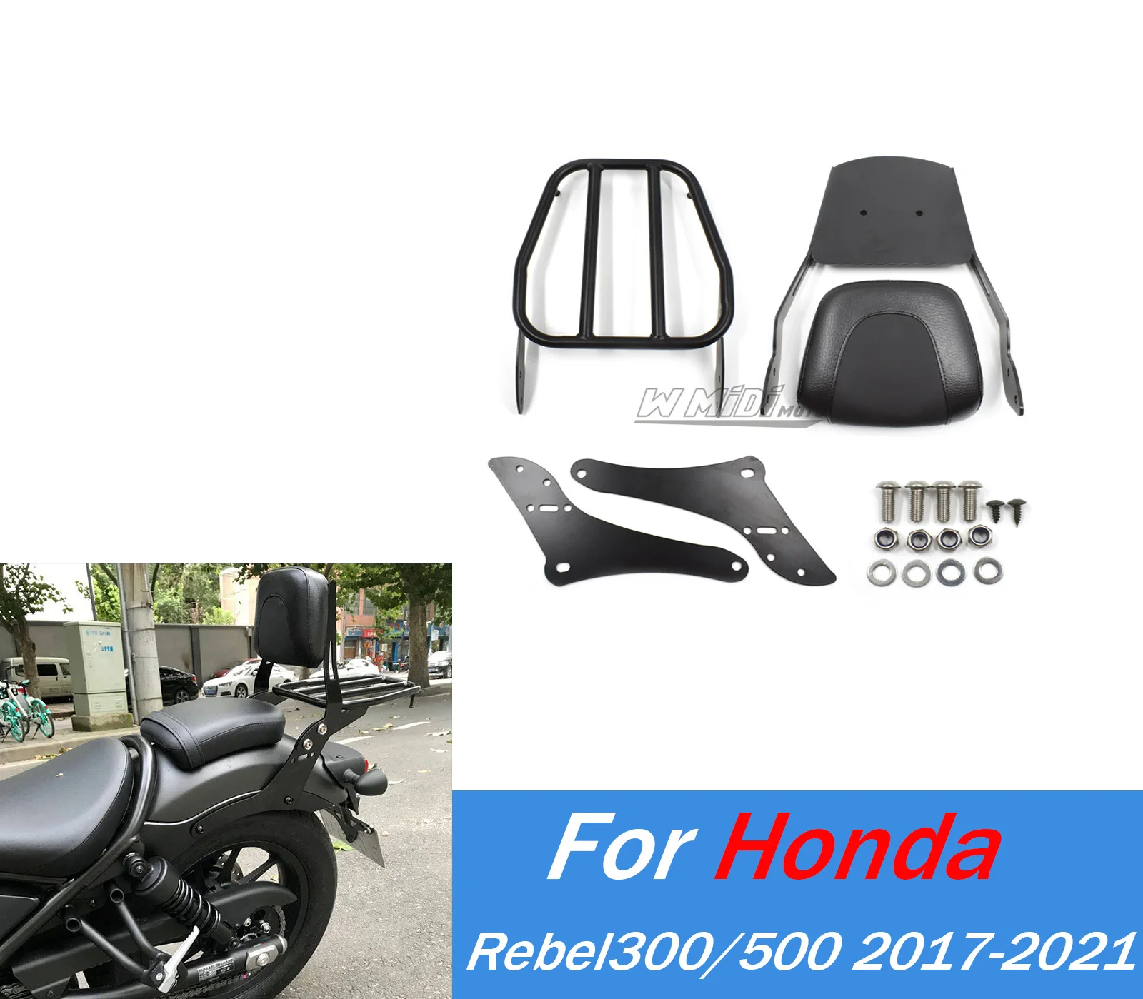 For CMX300 CMX500 Rear Luggage Rack For Honda Rebel CMX 300 500 2017-2024 Motorcycle Detachable Passenger Backrest Sissy Bar
For CMX300 CMX500 Rear Luggage Rack For Honda Rebel CMX 300 500 2017-2024 Motorcycle Detachable Passenger Backrest Sissy Bar