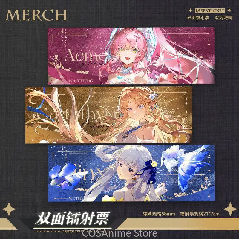 Wuthering Waves Jinhsi Aemeath Cartethyia Game Cosplay Tinplate Badge Laser Ticket Fans Collection Gift
Wuthering Waves Jinhsi Aemeath Cartethyia Game Cosplay Tinplate Badge Laser Ticket Fans Collection Gift
