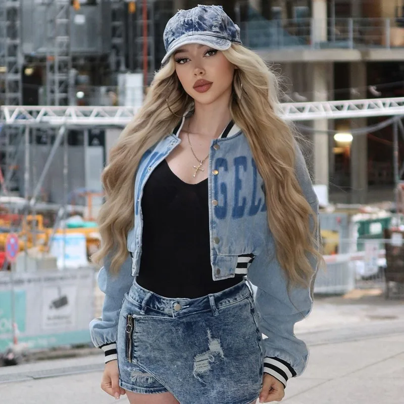 Baseball Jacket Print Women's Jacket Crop Top Outerwears Streetwear Autumn Women's Clothes Femal Coat Outdoor Clothes
Baseball Jacket Print Women's Jacket Crop Top Outerwears Streetwear Autumn Women's Clothes Femal Coat Outdoor Clothes