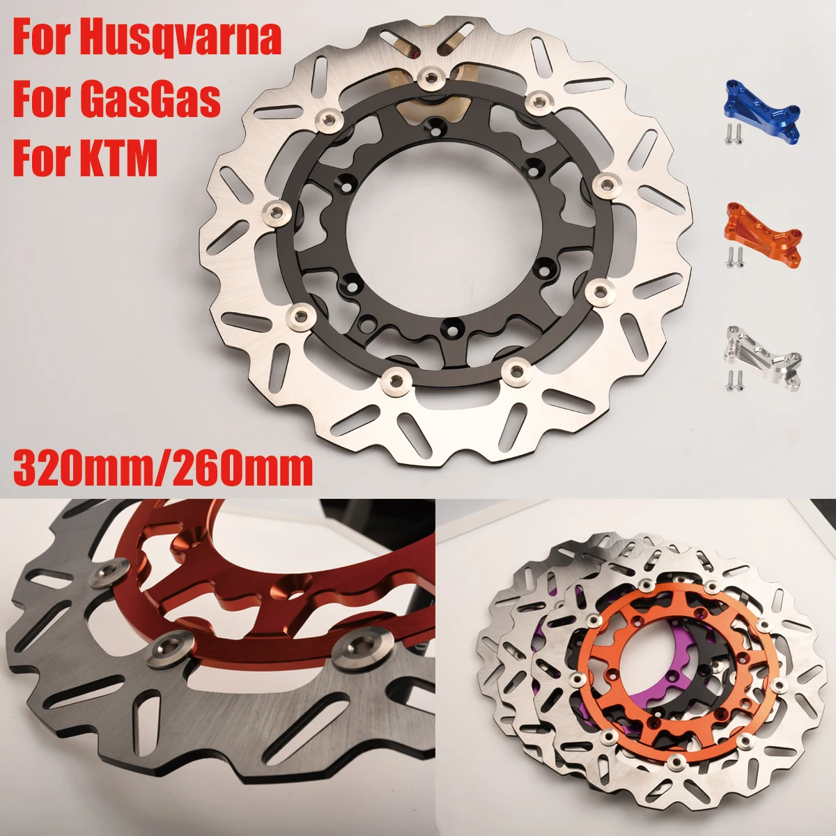 For KTM XC XCF XCW SX SXF EXC EXCF 1994-2022 2023 Motorcycle 260mm 320mm Front Brake Disc Rotor Brake Caliper Adaptor Bracket
For KTM XC XCF XCW SX SXF EXC EXCF 1994-2022 2023 Motorcycle 260mm 320mm Front Brake Disc Rotor Brake Caliper Adaptor Bracket