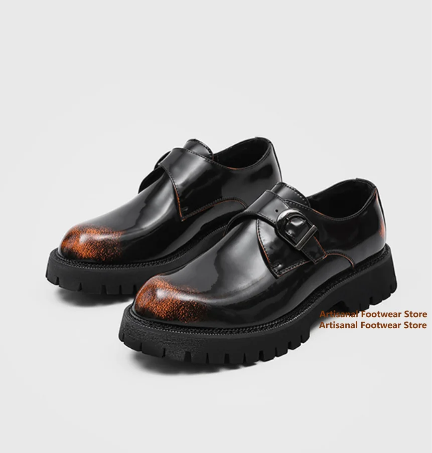 Thick Soled Height Increasing Derby Shoes for Men Shiny Leather Business Formal Shoes Trendy Buckle Strap Men's Loafers
Thick Soled Height Increasing Derby Shoes for Men Shiny Leather Business Formal Shoes Trendy Buckle Strap Men's Loafers