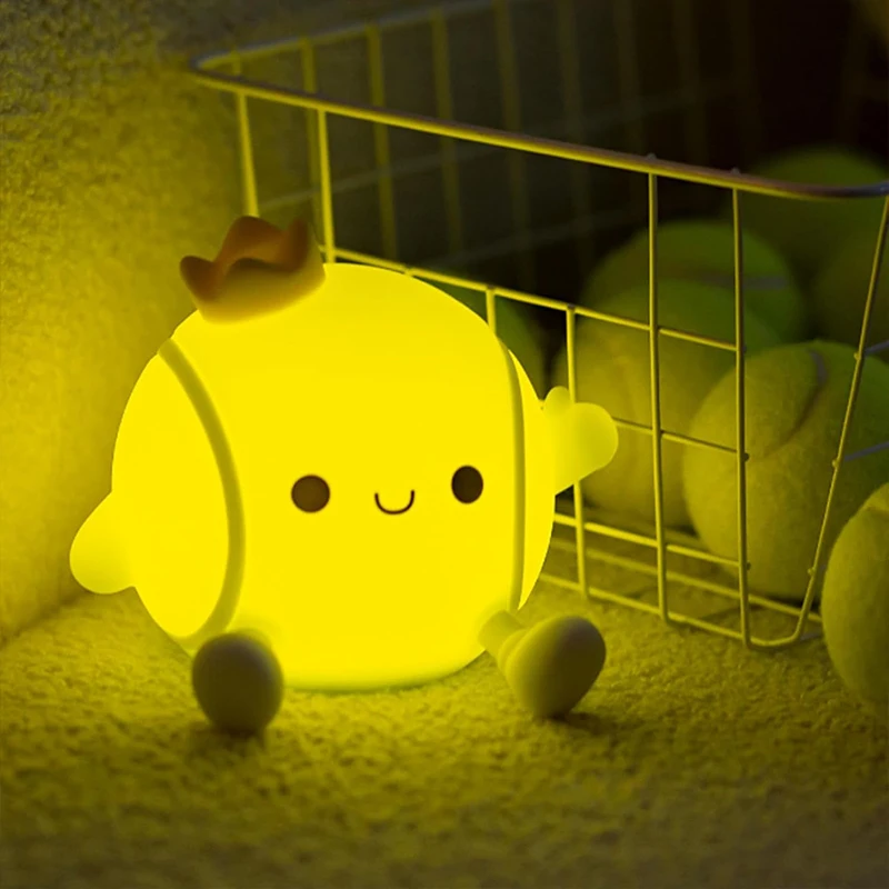Tennis Night Light,LED Squishy Novelty Lamp,2 Levels Dimmable Nursery Bedroom Nightlight for Kids, Rechargeable Touch Lamps
Tennis Night Light,LED Squishy Novelty Lamp,2 Levels Dimmable Nursery Bedroom Nightlight for Kids, Rechargeable Touch Lamps