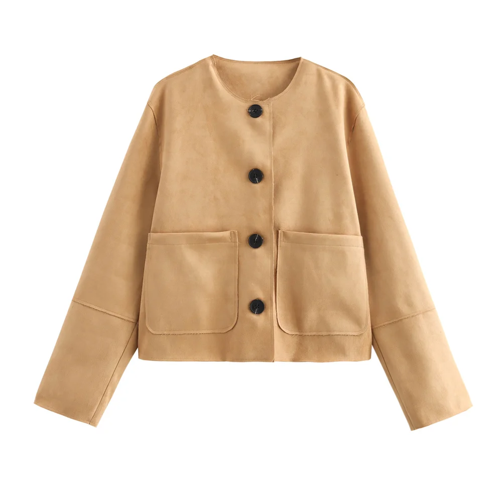 BM&MD&ZA 2024 Autumn New Women's Clothing Style Simple Round Neck Suede Texture Jacket High Grade Loose and Slimming Jacket
BM&MD&ZA 2024 Autumn New Women's Clothing Style Simple Round Neck Suede Texture Jacket High Grade Loose and Slimming Jacket