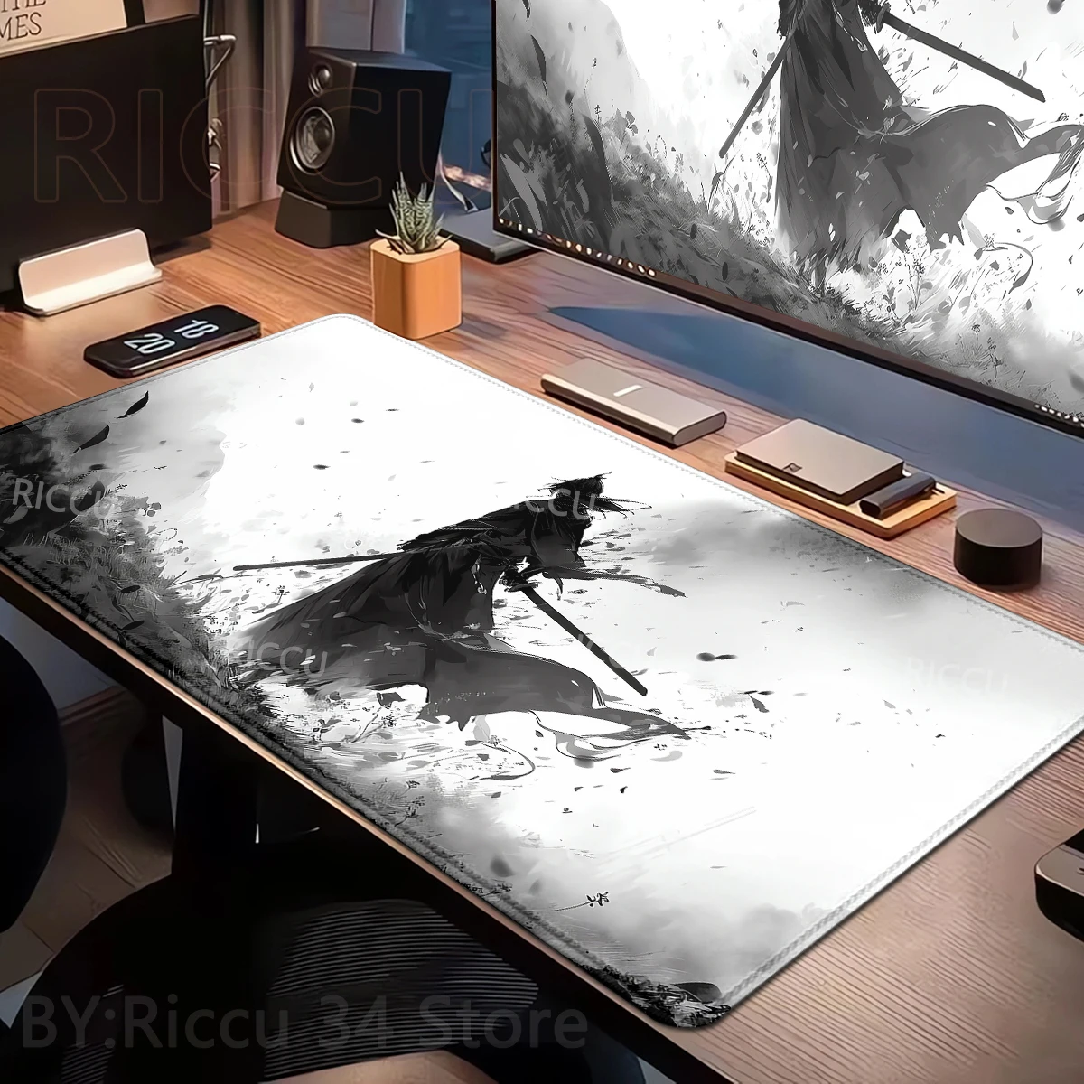 Large Ink Painting Mousepad Black White Mouse Pad Samurai Gaming Desk Pad Non-slip Rubber Gamer Mouse Mat Laptop Carpet 400×900
Large Ink Painting Mousepad Black White Mouse Pad Samurai Gaming Desk Pad Non-slip Rubber Gamer Mouse Mat Laptop Carpet 400×900