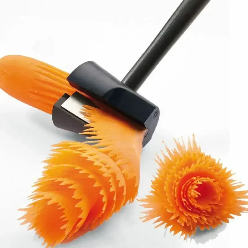 Professional Multifunctional Kitchen Tool Vegetable Fruit Curling Flower Carver Peeler Steamed Shaper for Home Baking Decoration
Professional Multifunctional Kitchen Tool Vegetable Fruit Curling Flower Carver Peeler Steamed Shaper for Home Baking Decoration
