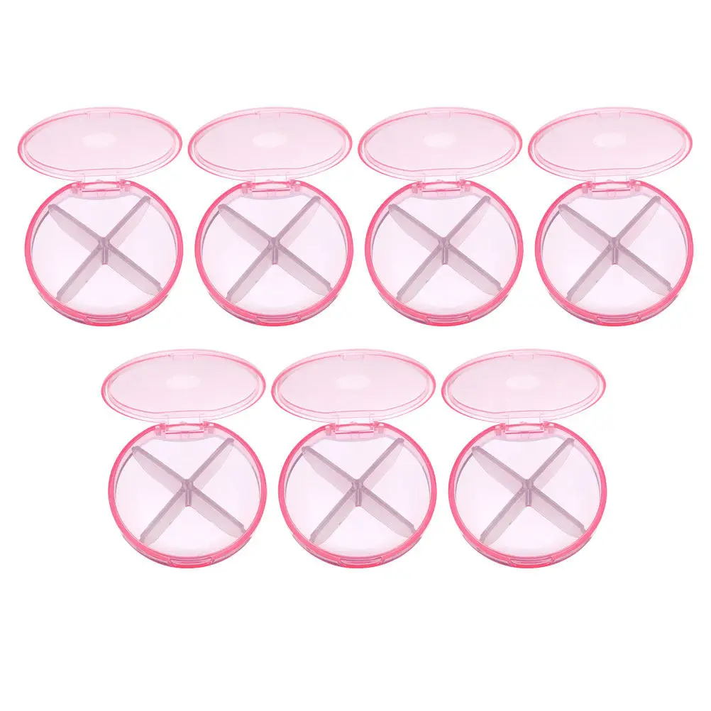 7Pcs Portable Pill Organizer Compact Round Flip Top Case Travel Medication Storage Box Lightweight Plastic Pill Holder for Purse
7Pcs Portable Pill Organizer Compact Round Flip Top Case Travel Medication Storage Box Lightweight Plastic Pill Holder for Purse