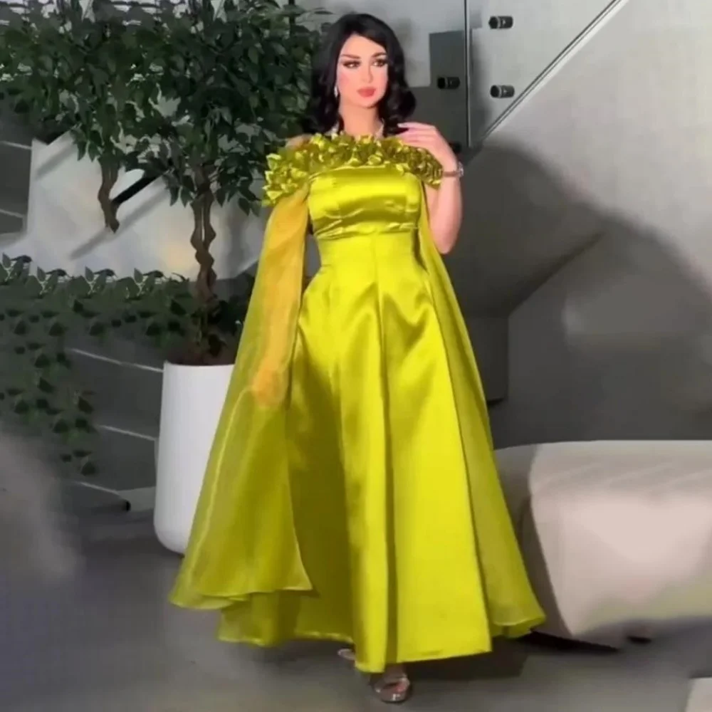 Customized Strapless Evening Dress Satin Sleeveless Gorgeous Prom Dresses Formal Occasion Flower Applique Party Gown Robe Soiree
Customized Strapless Evening Dress Satin Sleeveless Gorgeous Prom Dresses Formal Occasion Flower Applique Party Gown Robe Soiree
