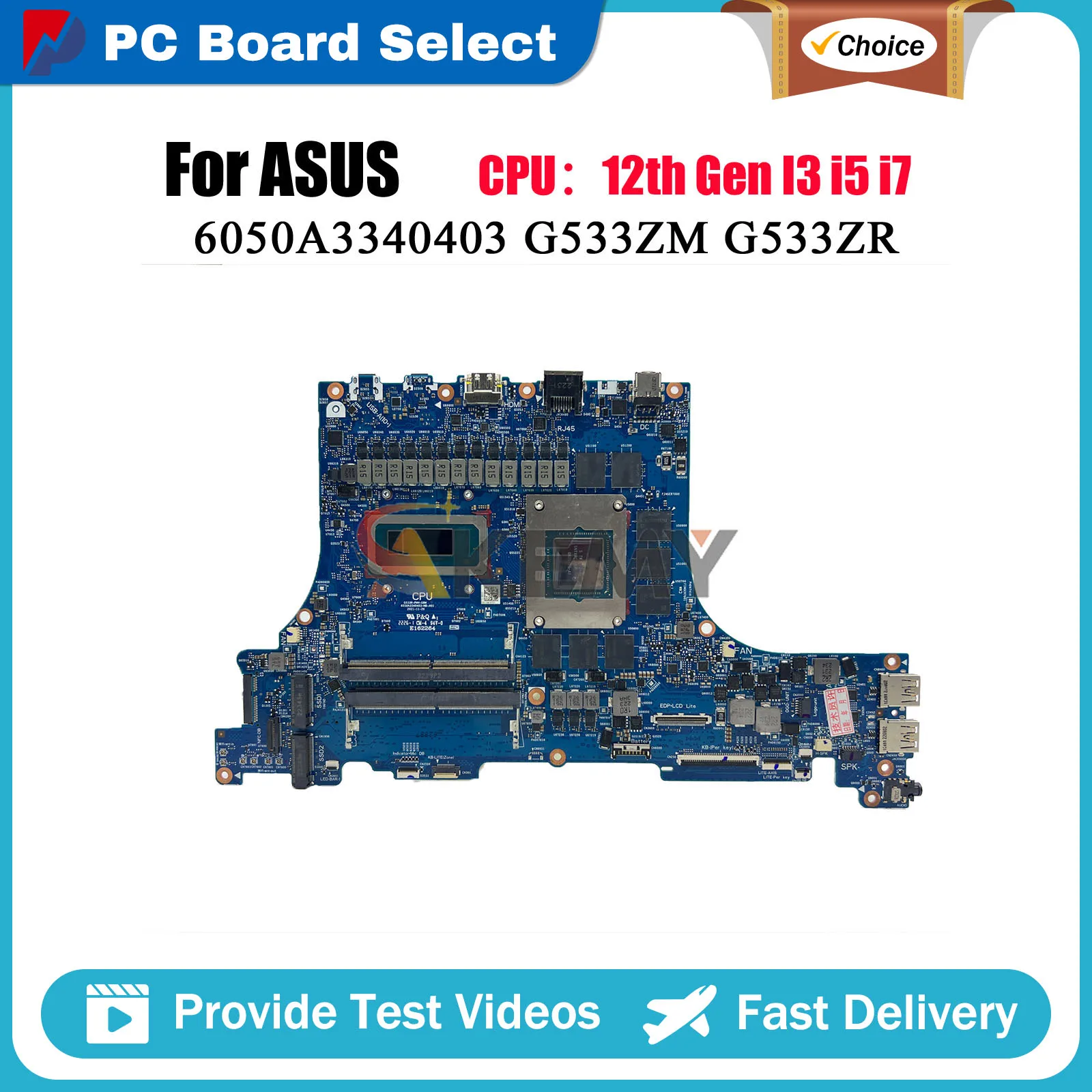 6050A3340403 Laptop Motherboard For ASUS ROG Strix SCAR 15 G533ZR G533ZM G533Z G533ZS Mainboard With 12th Gen I3 i5 i7 tests OK
6050A3340403 Laptop Motherboard For ASUS ROG Strix SCAR 15 G533ZR G533ZM G533Z G533ZS Mainboard With 12th Gen I3 i5 i7 tests OK