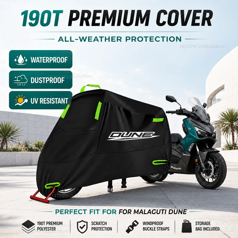 For Malaguti Dune 2020-2024 Motorcycle Cover Waterproof Outdoor Scooter UV Protector M-4XL Rain Dust Snow Sun Windproof Sunproof
For Malaguti Dune 2020-2024 Motorcycle Cover Waterproof Outdoor Scooter UV Protector M-4XL Rain Dust Snow Sun Windproof Sunproof