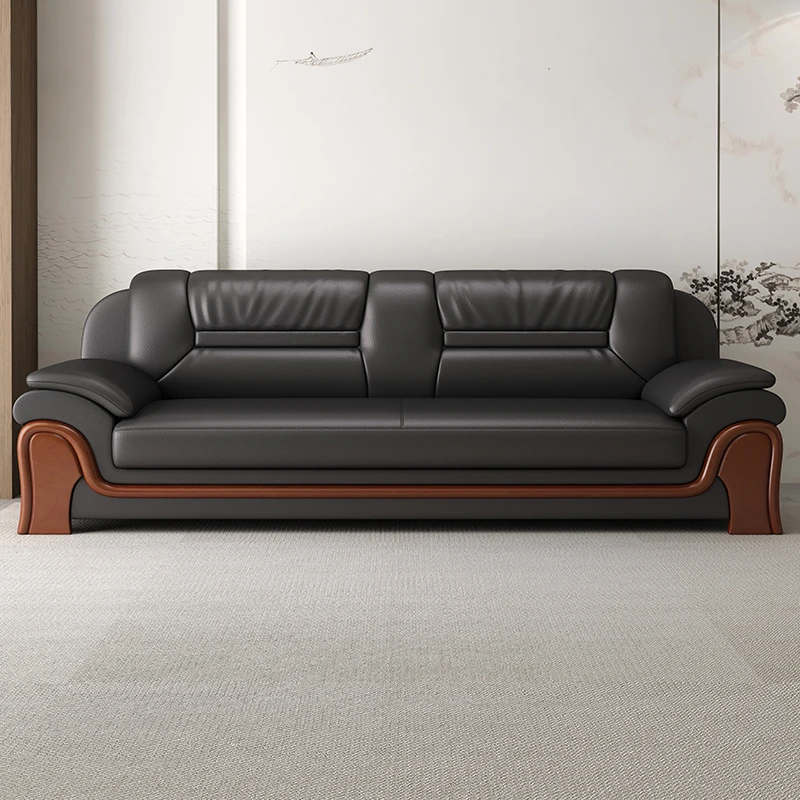 Office sofa modern VIP boss reception leather meeting three-person office sofa coffee table combination
Office sofa modern VIP boss reception leather meeting three-person office sofa coffee table combination