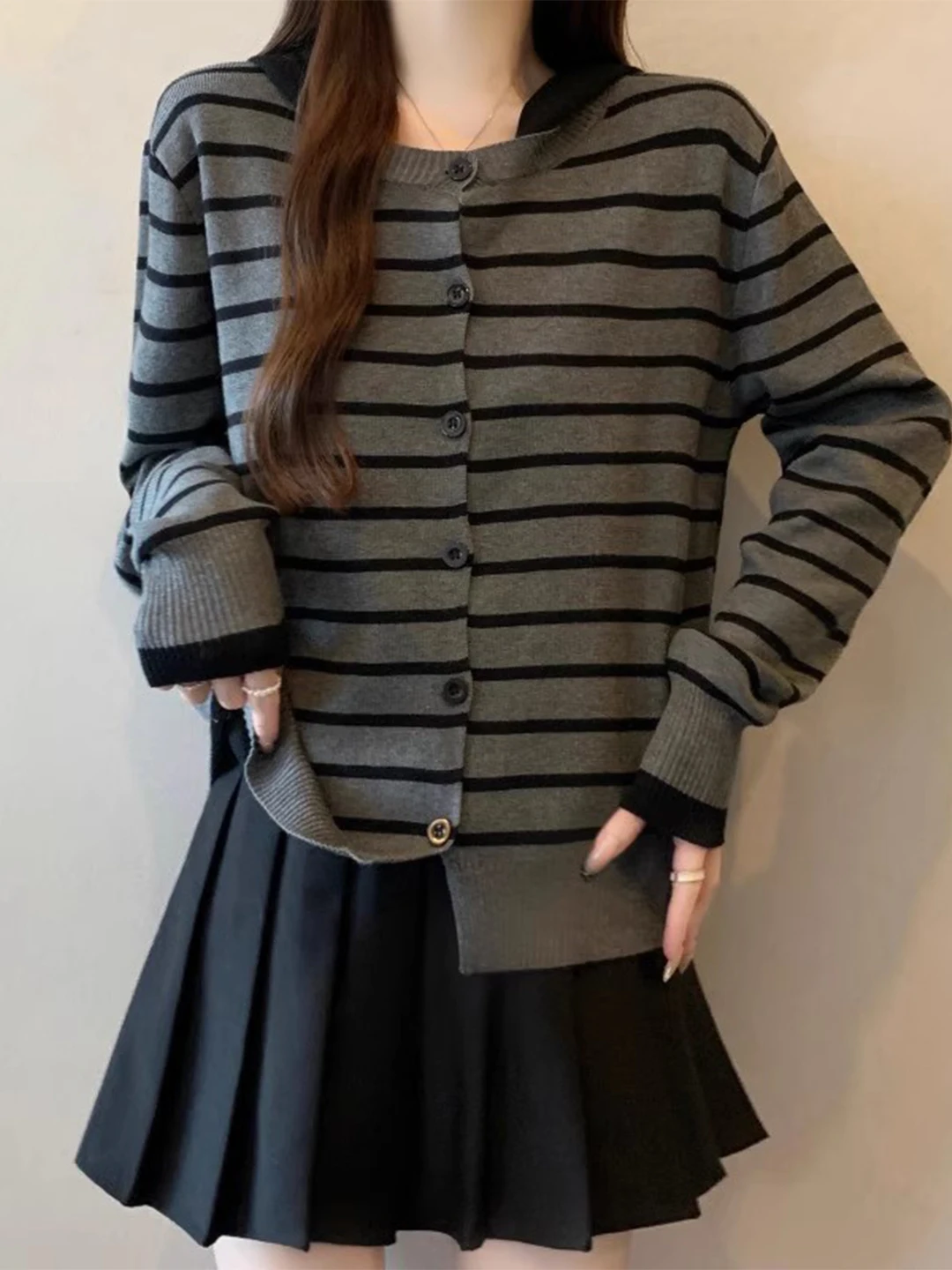 ay Striped Hooded Long Sve Knitted Open Cardigan Women's plus Size Loose Sle Top Autumn Winter Casual Faion Clothes
ay Striped Hooded Long Sve Knitted Open Cardigan Women's plus Size Loose Sle Top Autumn Winter Casual Faion Clothes