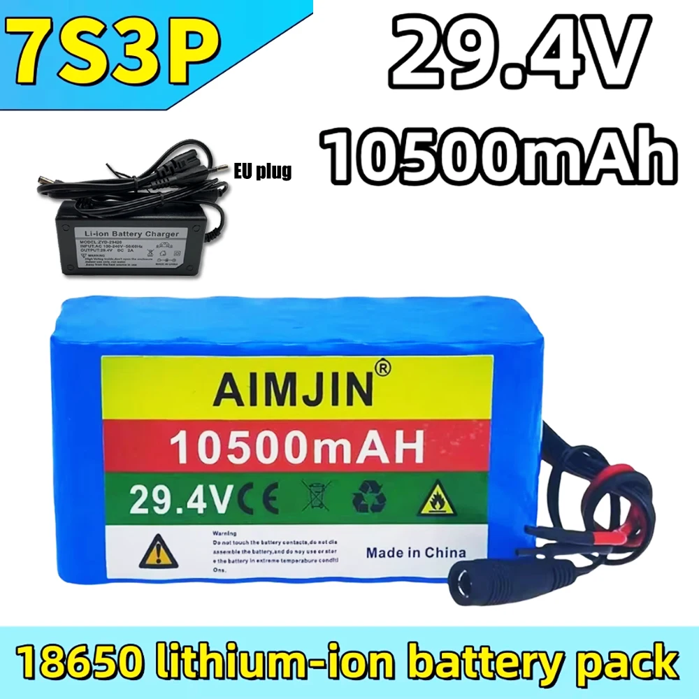 High-Capacity 24V 10500mAh (10.5Ah) 7S3P 18650 Rechargeable Lithium 29.4V Battery Pack for electric wheelchairs and scooters
High-Capacity 24V 10500mAh (10.5Ah) 7S3P 18650 Rechargeable Lithium 29.4V Battery Pack for electric wheelchairs and scooters