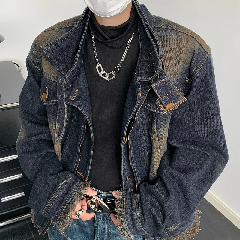 Advanced Design Washed Denim Jacket Short Stand Collar Men's Fashion Ins Trendy Shoulder Pad Jacket Youth Popular Autumn Oute...
Advanced Design Washed Denim Jacket Short Stand Collar Men's Fashion Ins Trendy Shoulder Pad Jacket Youth Popular Autumn Oute...