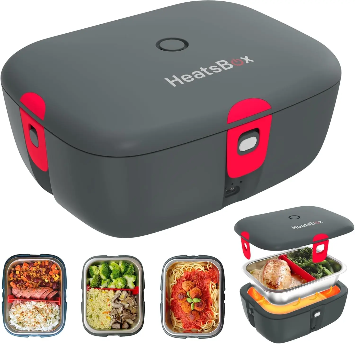Cordless Electric Lunch Box with App Control | Rechargeable Self-Heating Food Warmer for Travel, Office, Car | 3.9 Cups Capacity
Cordless Electric Lunch Box with App Control | Rechargeable Self-Heating Food Warmer for Travel, Office, Car | 3.9 Cups Capacity