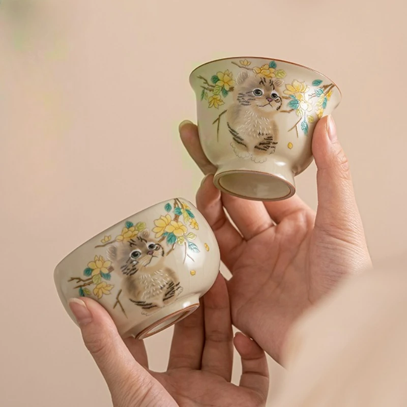 Cute Cat Rabbit Ru Yao Ceramic Teacup Chinese Kung Fu Tea Set Creative Master Mug Meditation Cup Teaware Tea Cups 2025 New
Cute Cat Rabbit Ru Yao Ceramic Teacup Chinese Kung Fu Tea Set Creative Master Mug Meditation Cup Teaware Tea Cups 2025 New