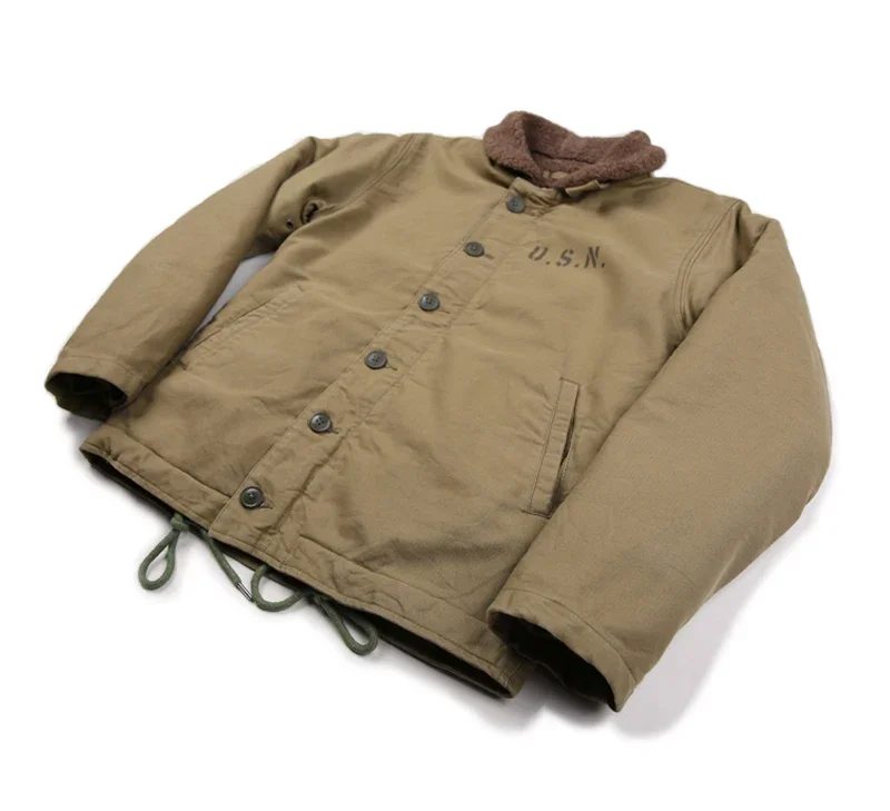 NON STOCK USN N-1 Deck Jacket Sherpa Lining Military Style Men Warm Coat 3 Colors 40 S92c05ba5cc0a4a088d1e2a8f28752f26i