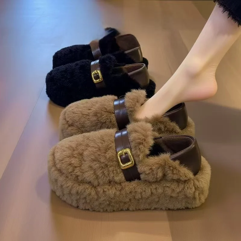 Women's Casual Thick Bottom Slip-On Cotton Shoes Winter Warm Comfortable Plush Leisure Roman Style Flat Heel Everyday Shoes
Women's Casual Thick Bottom Slip-On Cotton Shoes Winter Warm Comfortable Plush Leisure Roman Style Flat Heel Everyday Shoes