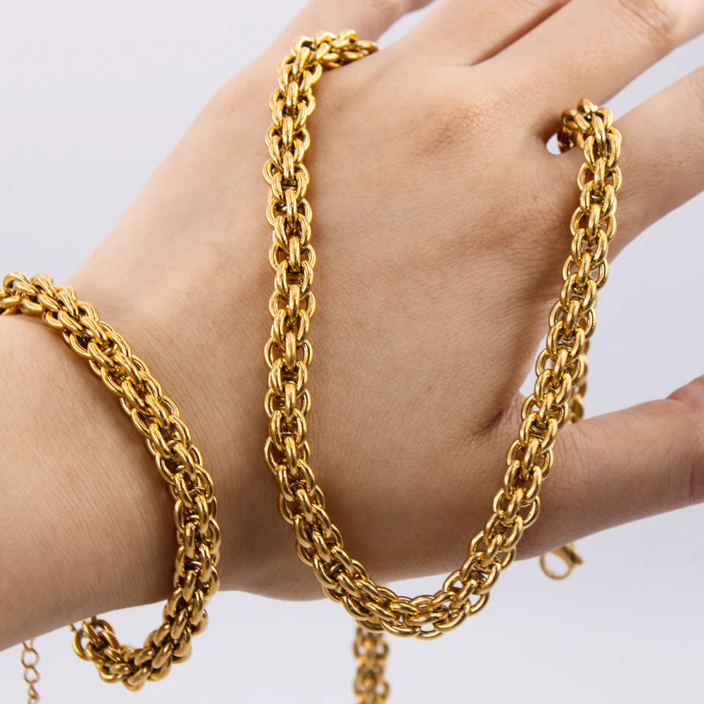 New Stainless Steel Byzantine Emperor Chain Necklace Set for Men Women Gold Color Vacation Choker Charms Jewelry YS74
New Stainless Steel Byzantine Emperor Chain Necklace Set for Men Women Gold Color Vacation Choker Charms Jewelry YS74