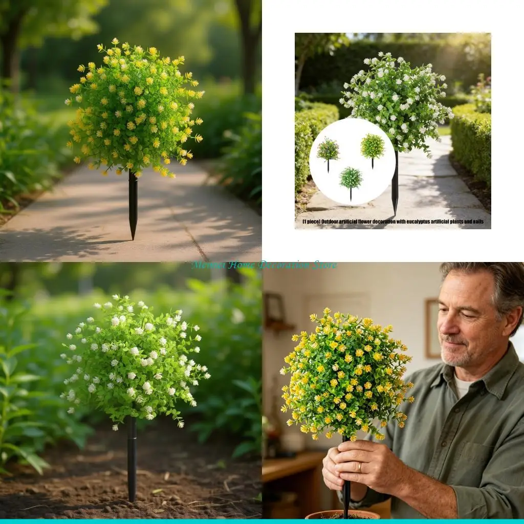H7BF Realistic Flower Artificial Green Plant With Ground Stake For Garden Yard Patio
H7BF Realistic Flower Artificial Green Plant With Ground Stake For Garden Yard Patio