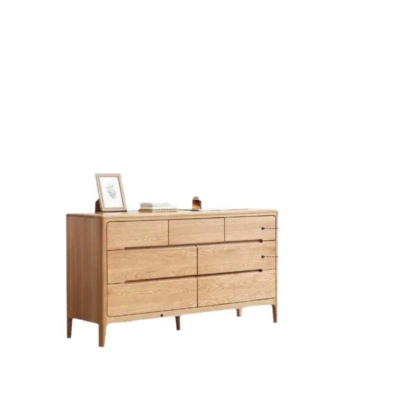 New Nordic log oak wide seven chest cabinet all solid wood storage
New Nordic log oak wide seven chest cabinet all solid wood storage
