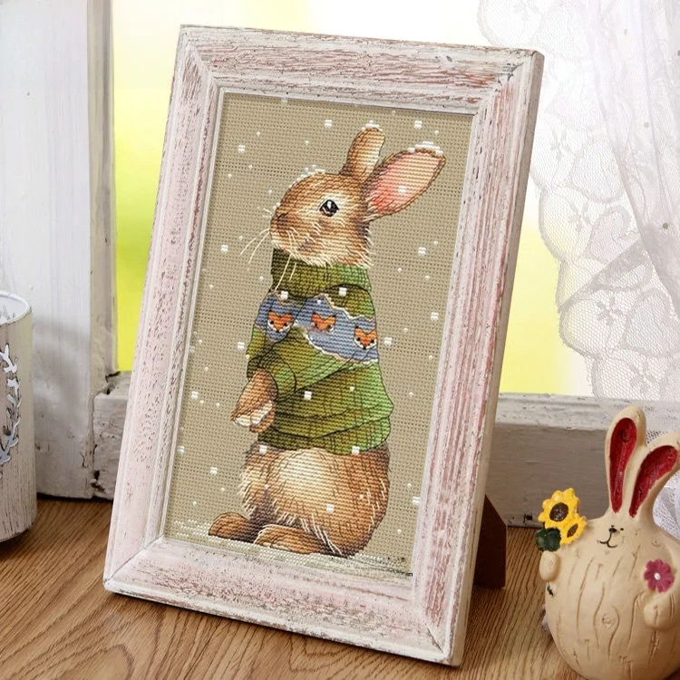 Living Room New Style Sweater Animal Rabbit Cross Stitch Kit DMC Thread Print Decorative Painting Home Textile Art
Living Room New Style Sweater Animal Rabbit Cross Stitch Kit DMC Thread Print Decorative Painting Home Textile Art