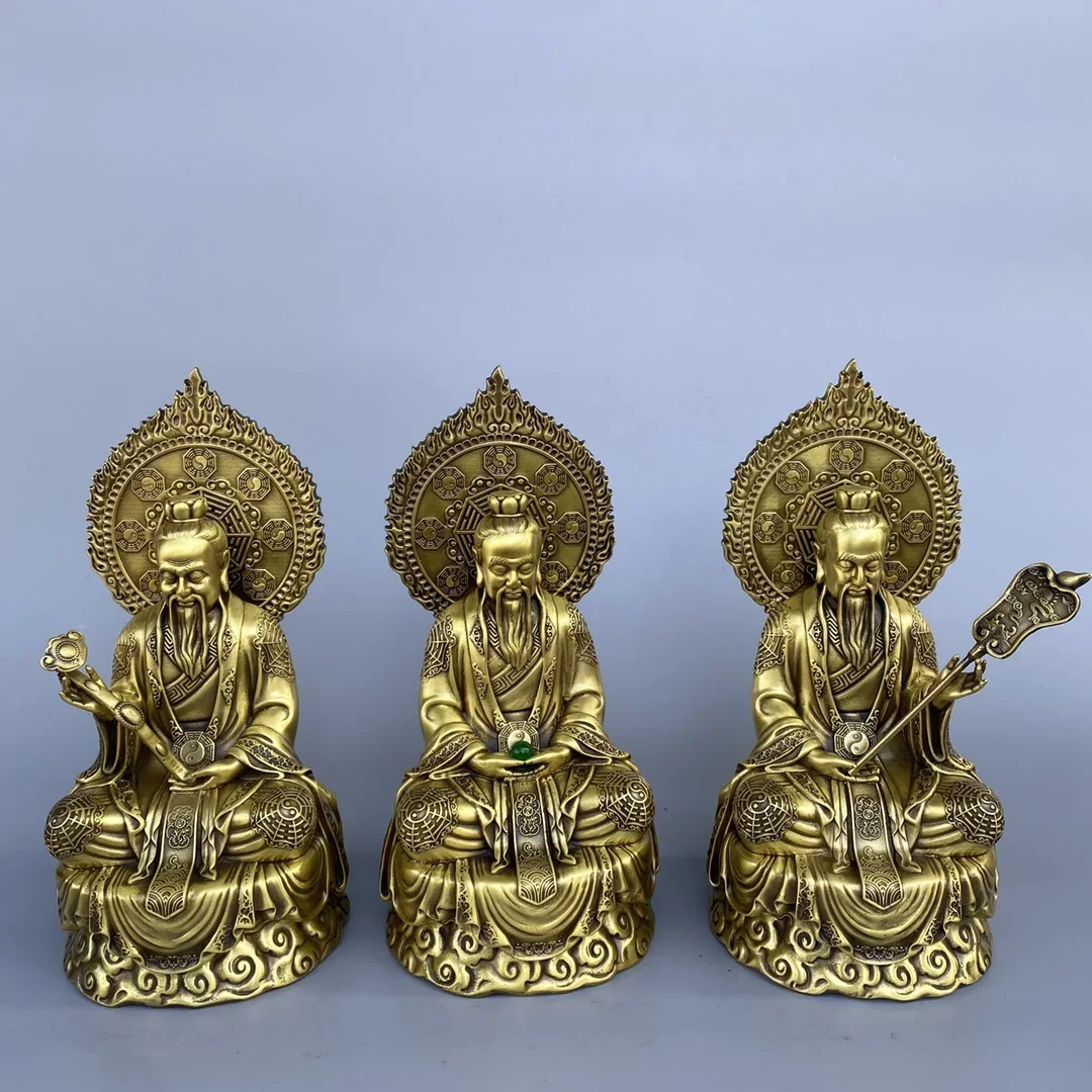 13"Tibetan Temple Collection Old Bronze Lord Lao Zi Three immortals Sanqing Taoism Ancestor Taoism Ancestor Worship Hall
13"Tibetan Temple Collection Old Bronze Lord Lao Zi Three immortals Sanqing Taoism Ancestor Taoism Ancestor Worship Hall