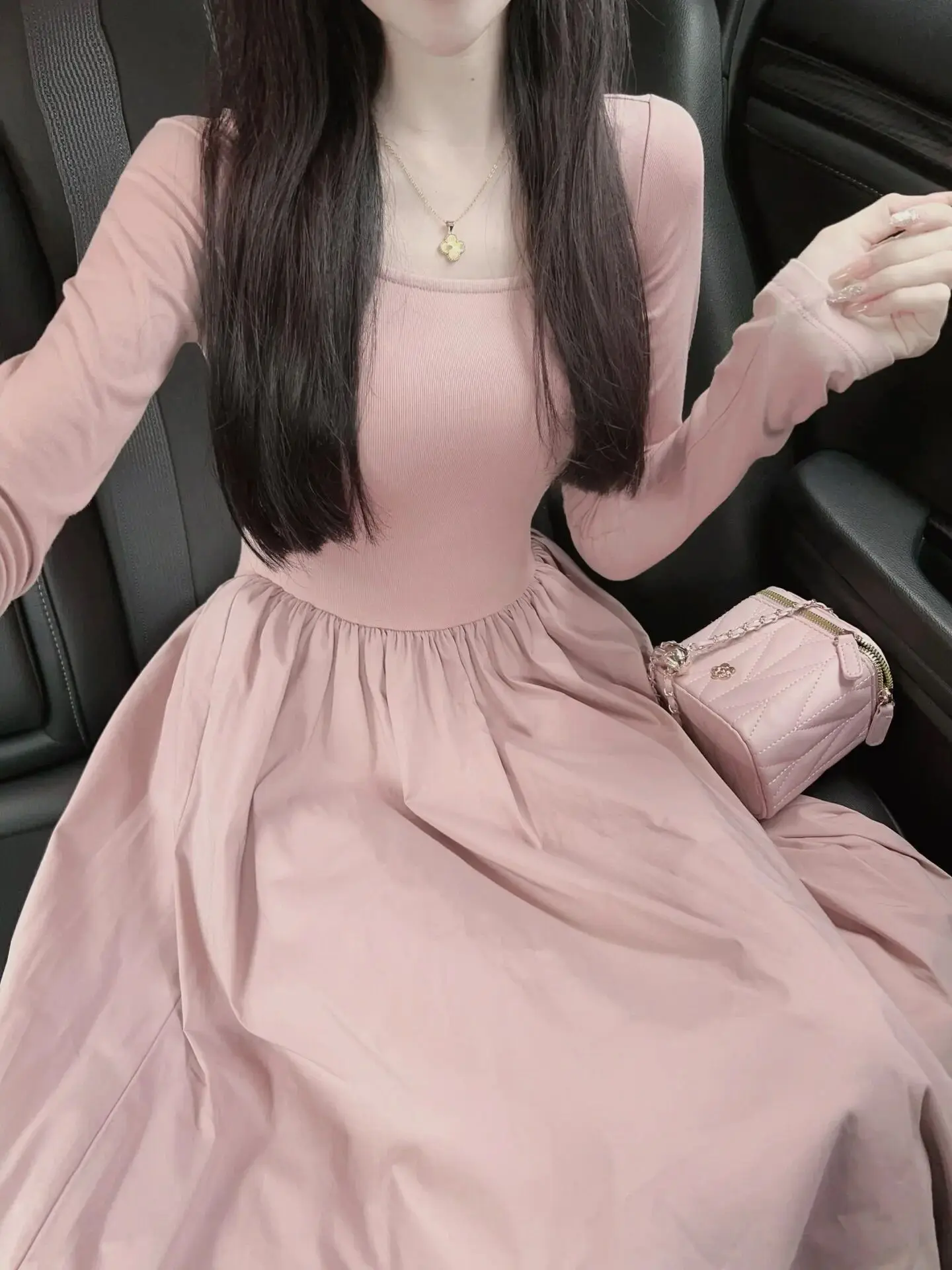 Женская юбка-трапеция с квадратным вырезом, длинная, с завышенной талией, корейский стиль, однотонная, для офиса, весна-осень
Женская юбка-трапеция с квадратным вырезом, длинная, с завышенной талией, корейский стиль, однотонная, для офиса, весна-осень