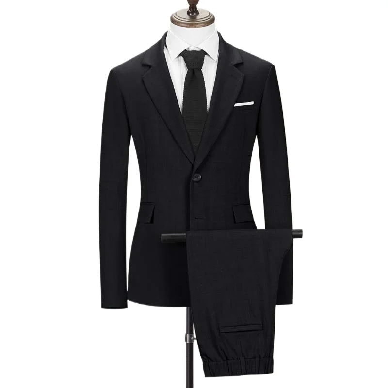 Autumn and Winter New Men's Fashion Business Suit Pants Two-piece Set Two-button Suit
Autumn and Winter New Men's Fashion Business Suit Pants Two-piece Set Two-button Suit
