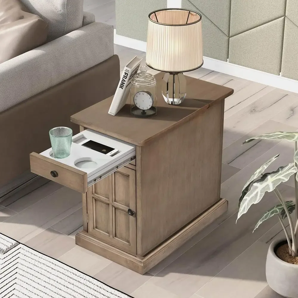 Promotion PriceSpecial OfferTraditional Narrow End Table With Charging Station, Antique Brown Wood Side Table With Der Storage,
Promotion PriceSpecial OfferTraditional Narrow End Table With Charging Station, Antique Brown Wood Side Table With Der Storage,