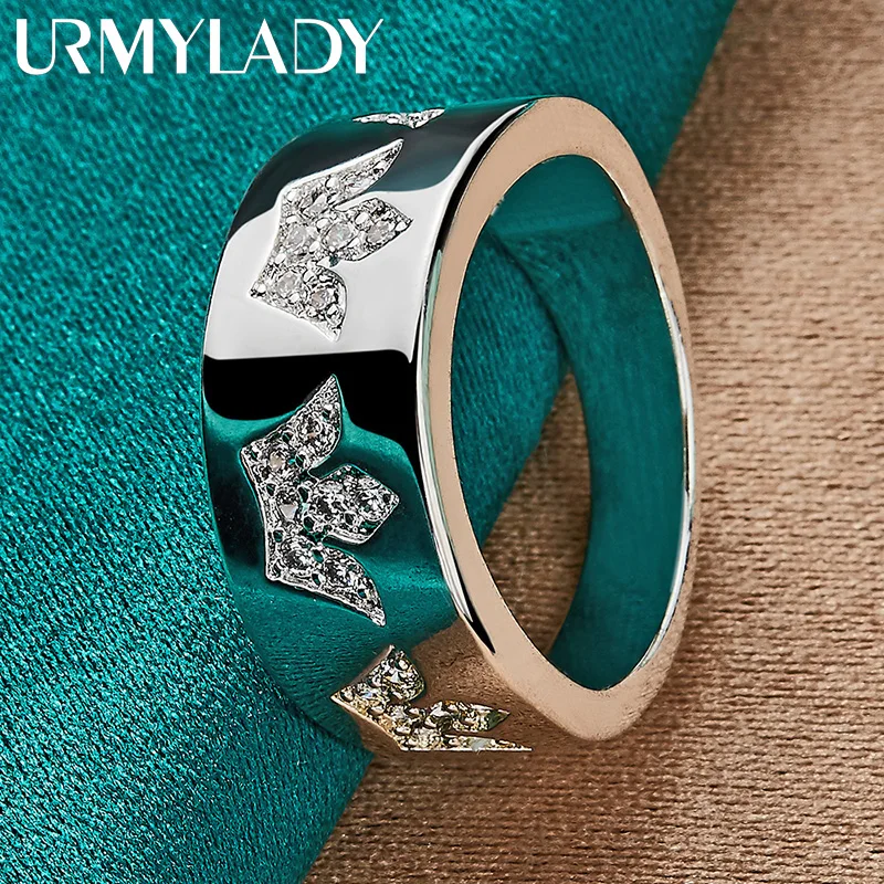 URMYLADY 925 Sterling Silver Crown Zircon 7-10 # Ring For Women Wedding Party Fashion Charm Jewelry
URMYLADY 925 Sterling Silver Crown Zircon 7-10 # Ring For Women Wedding Party Fashion Charm Jewelry