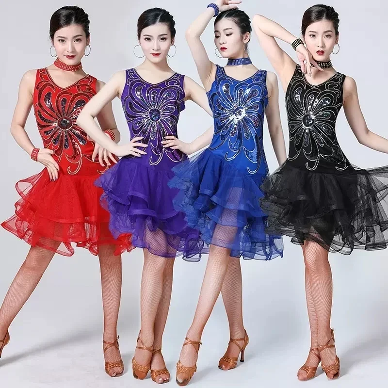 Women Latin Dance Dress For Women Stage Dance Costume Latin Dresses Sequins Samba Tango Dancing Costumes
Women Latin Dance Dress For Women Stage Dance Costume Latin Dresses Sequins Samba Tango Dancing Costumes