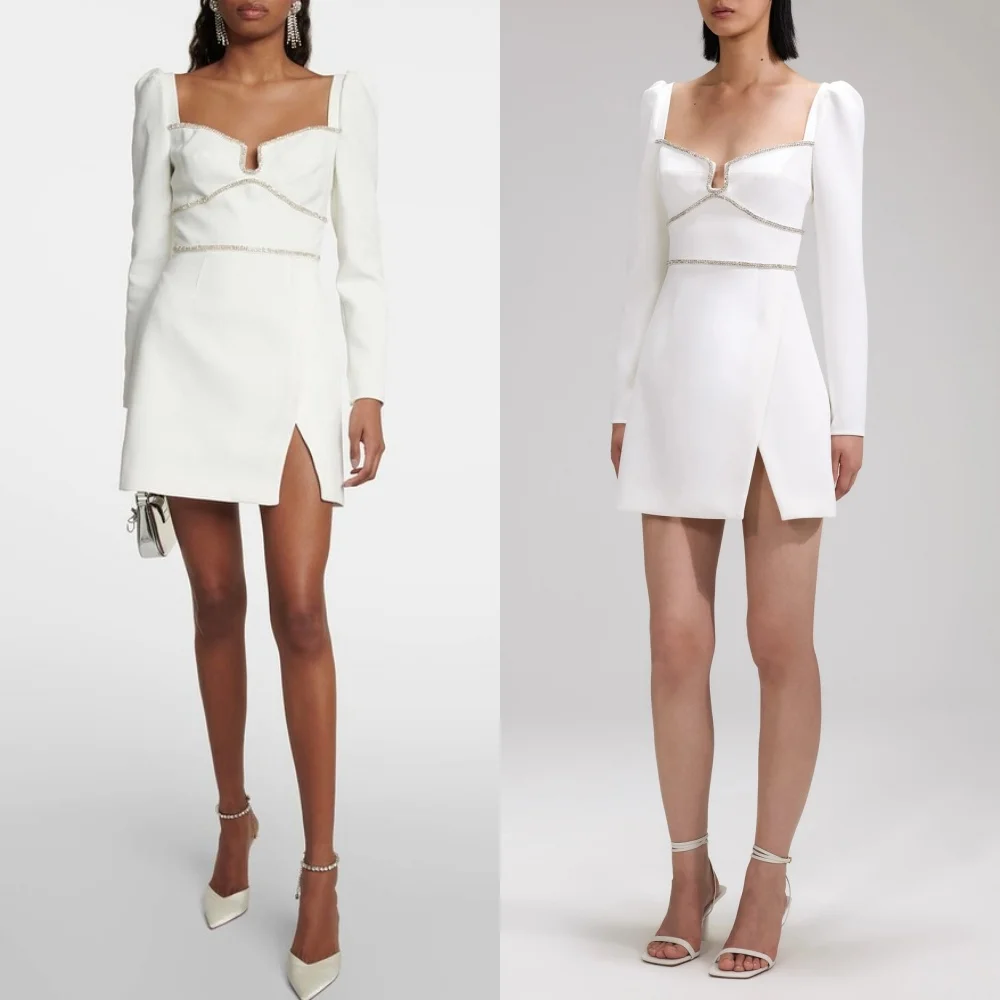 Customized High Quality Classic Jersey Sequined Pleat Square Neck Mini Dresses Bespoke Occasion Dresses Modern Style Fashion
Customized High Quality Classic Jersey Sequined Pleat Square Neck Mini Dresses Bespoke Occasion Dresses Modern Style Fashion
