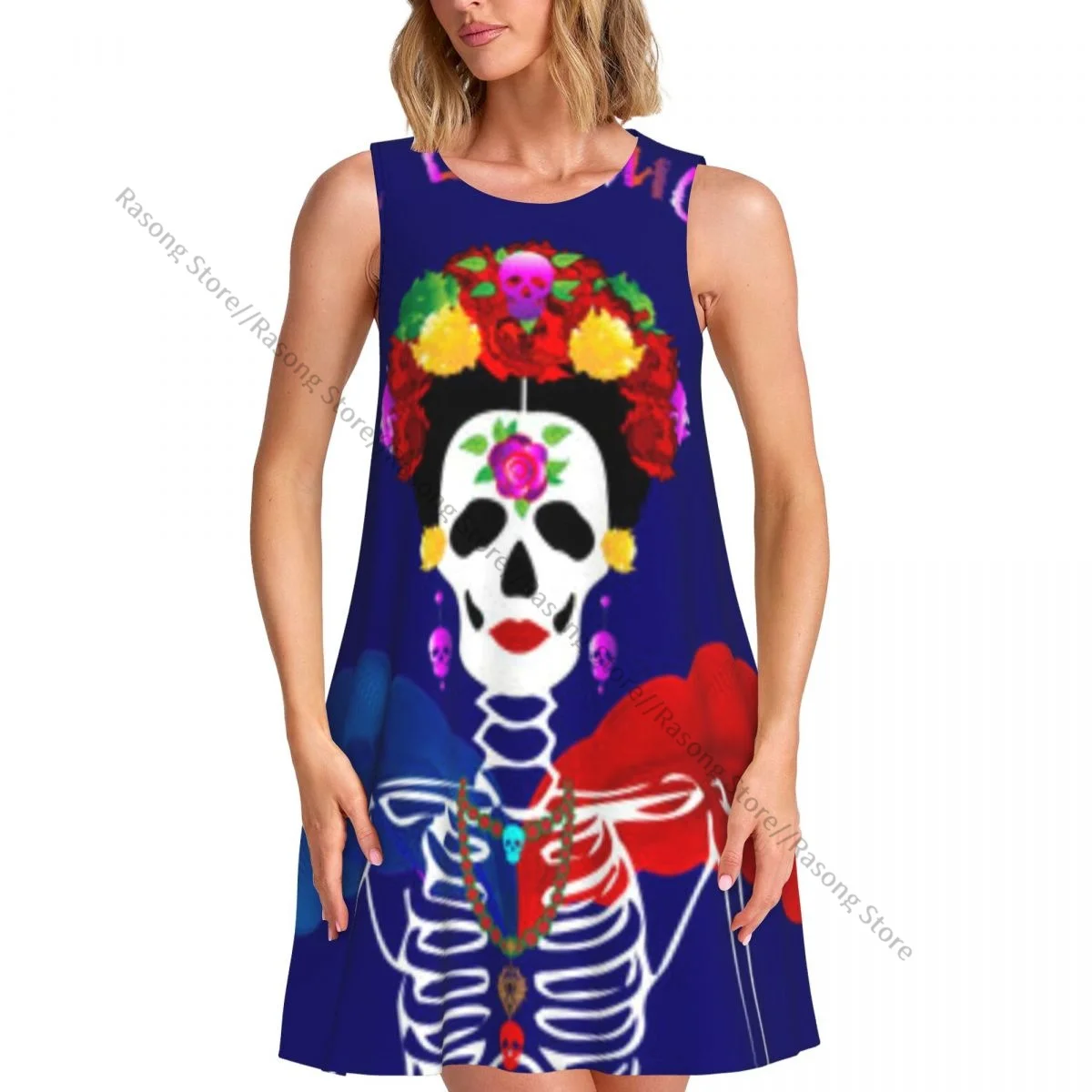 Women Clothing Dress Dia De Los Muertos Day Of The Dead Mexican Round Neck Sleeveless Length Dress
Women Clothing Dress Dia De Los Muertos Day Of The Dead Mexican Round Neck Sleeveless Length Dress