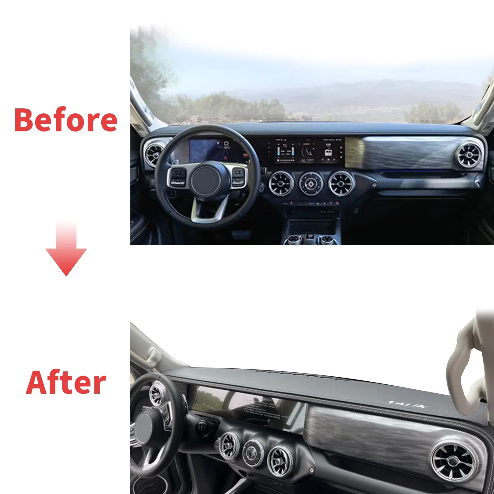 fit for GWM TANK 300 2021 2022-2024 WIHTE LOGO Dashmat Dashboard Cover Pad Protective Carpet Car Accessories DashMat Sunshade
fit for GWM TANK 300 2021 2022-2024 WIHTE LOGO Dashmat Dashboard Cover Pad Protective Carpet Car Accessories DashMat Sunshade