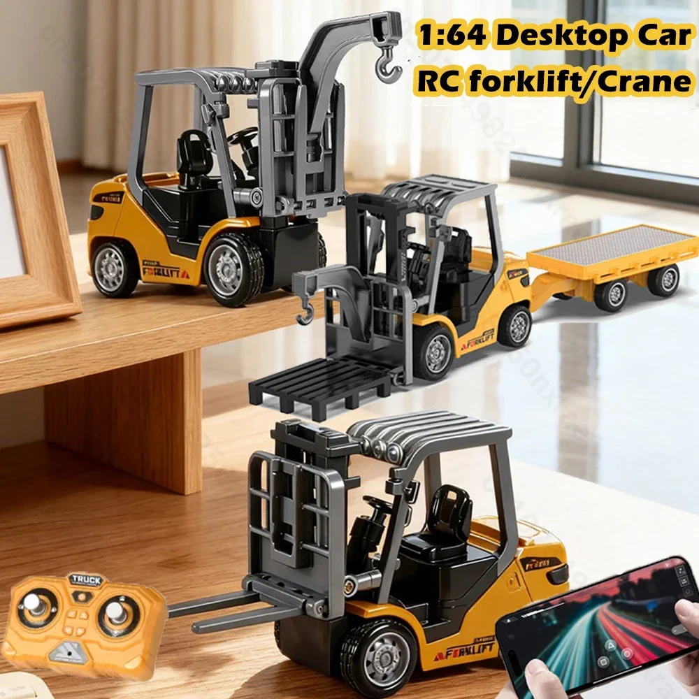 1:64 Rc Trucks Forklift for Kids 2.4G Mini Rc Forklift Car with 2 In 1 Transformable Lifting Fork and Hook with Lights and Sound
1:64 Rc Trucks Forklift for Kids 2.4G Mini Rc Forklift Car with 2 In 1 Transformable Lifting Fork and Hook with Lights and Sound