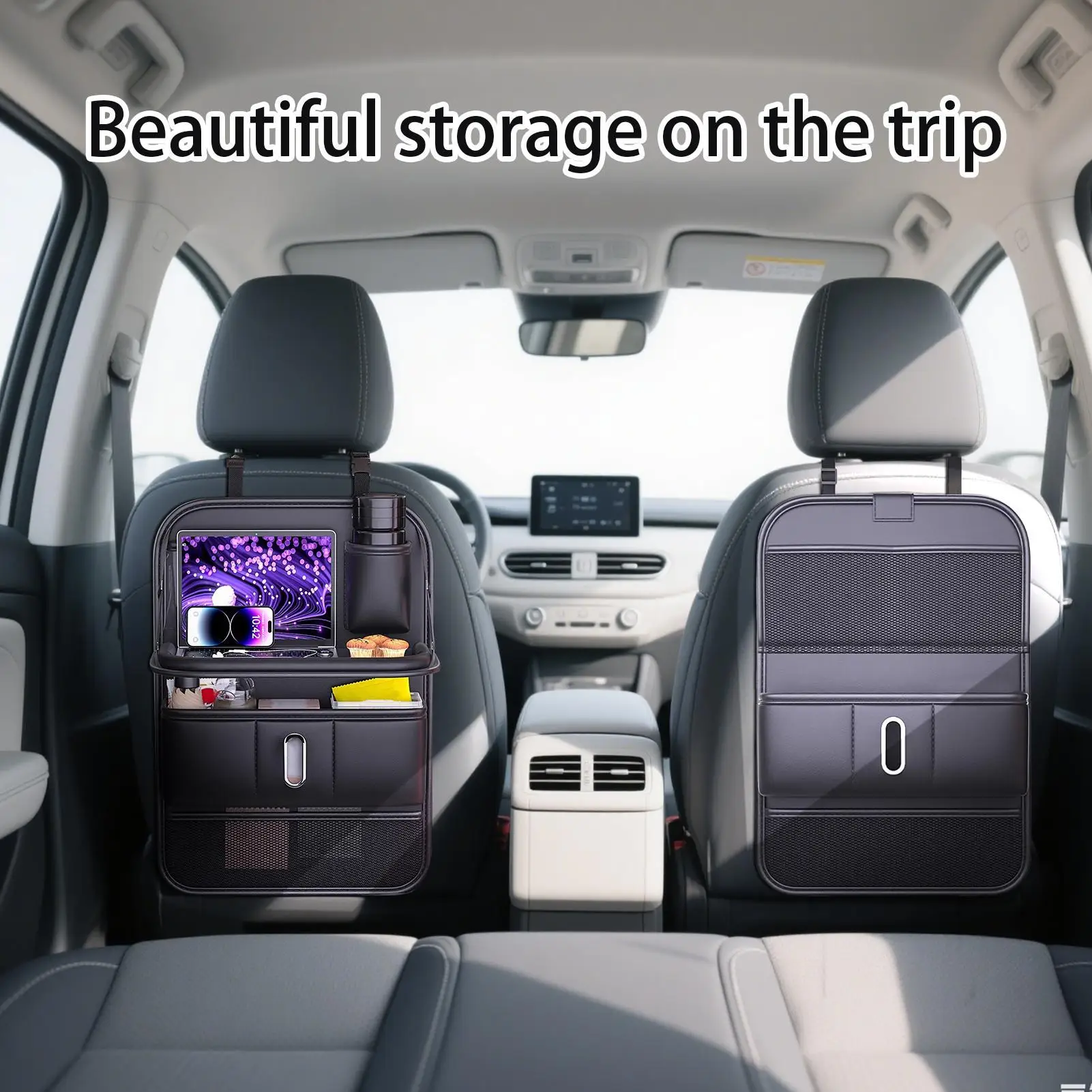 Car Seat Back Dining Table Storage Bag Multifunction Leather Tablet Holder With Foldable Food Tray Kick Mats Tissue Box
Car Seat Back Dining Table Storage Bag Multifunction Leather Tablet Holder With Foldable Food Tray Kick Mats Tissue Box