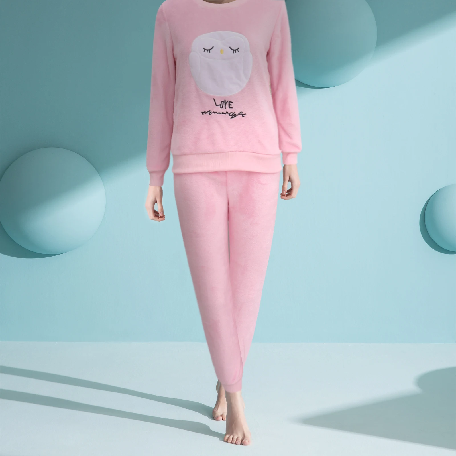 Cartoon Pajamas Set Women Sleepwear Long Sleeve Grey Polyester Fiber Night Ladies Winter Warm Comfort Stylish Gifts
Cartoon Pajamas Set Women Sleepwear Long Sleeve Grey Polyester Fiber Night Ladies Winter Warm Comfort Stylish Gifts