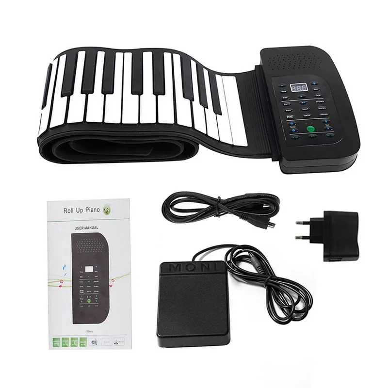 2025 Portable 88 Keys Silicone Flexible Roll Up Piano Foldable Keyboard Hand-rolling Piano With Battery Sustain Pedal
2025 Portable 88 Keys Silicone Flexible Roll Up Piano Foldable Keyboard Hand-rolling Piano With Battery Sustain Pedal