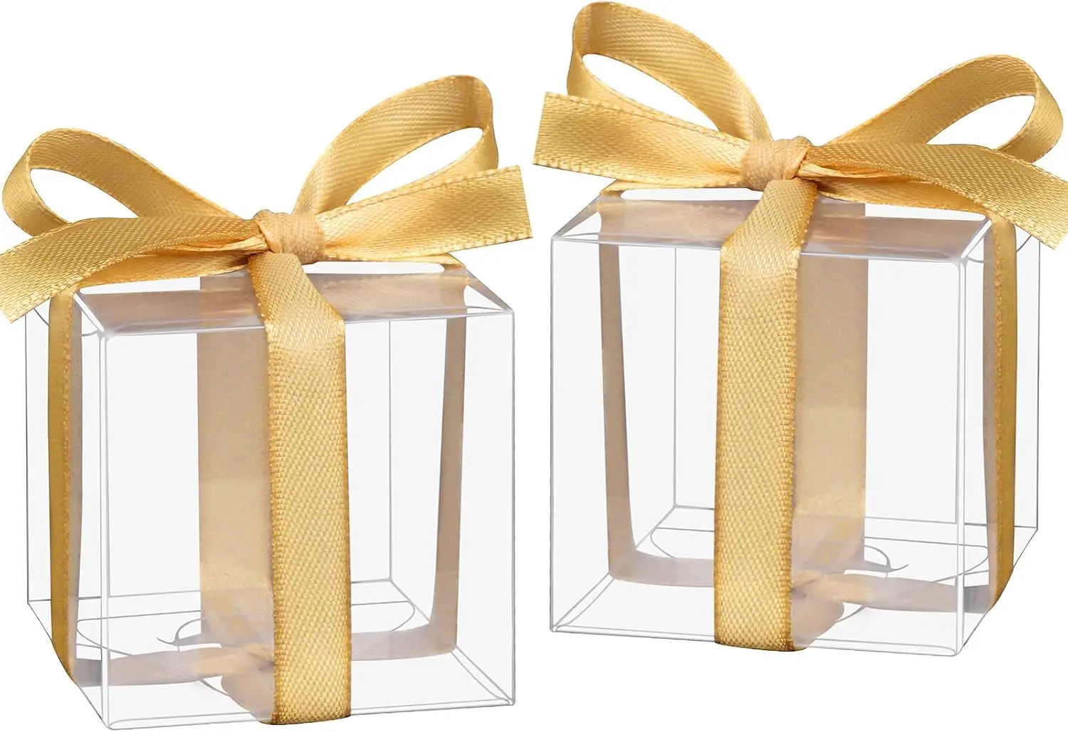 100 Clear Favor Boxes 2x2x2 Inches with Ribbons for Wedding Birthday Candy Treats
100 Clear Favor Boxes 2x2x2 Inches with Ribbons for Wedding Birthday Candy Treats
