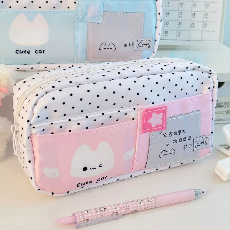 Мятно-синий, розовый, в горошек, сумка Ita, чехол для ручек, многослойный прозрачный пенал, большая вместимость, милый эстетический органайзер для канцелярских принадлежностей
Мятно-синий, розовый, в горошек, сумка Ita, чехол для ручек, многослойный прозрачный пенал, большая вместимость, милый эстетический органайзер для канцелярских принадлежностей