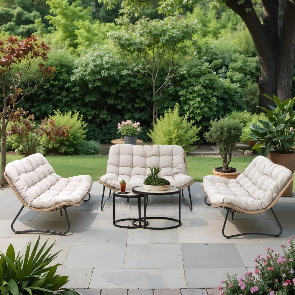 Outdoor Loveseat 3PCS, Outdoor Sofa Set, AllWeather Boho Rattan Patio Furniture with Soft Cushion for Balcony, Poolside, Backya
Outdoor Loveseat 3PCS, Outdoor Sofa Set, AllWeather Boho Rattan Patio Furniture with Soft Cushion for Balcony, Poolside, Backya