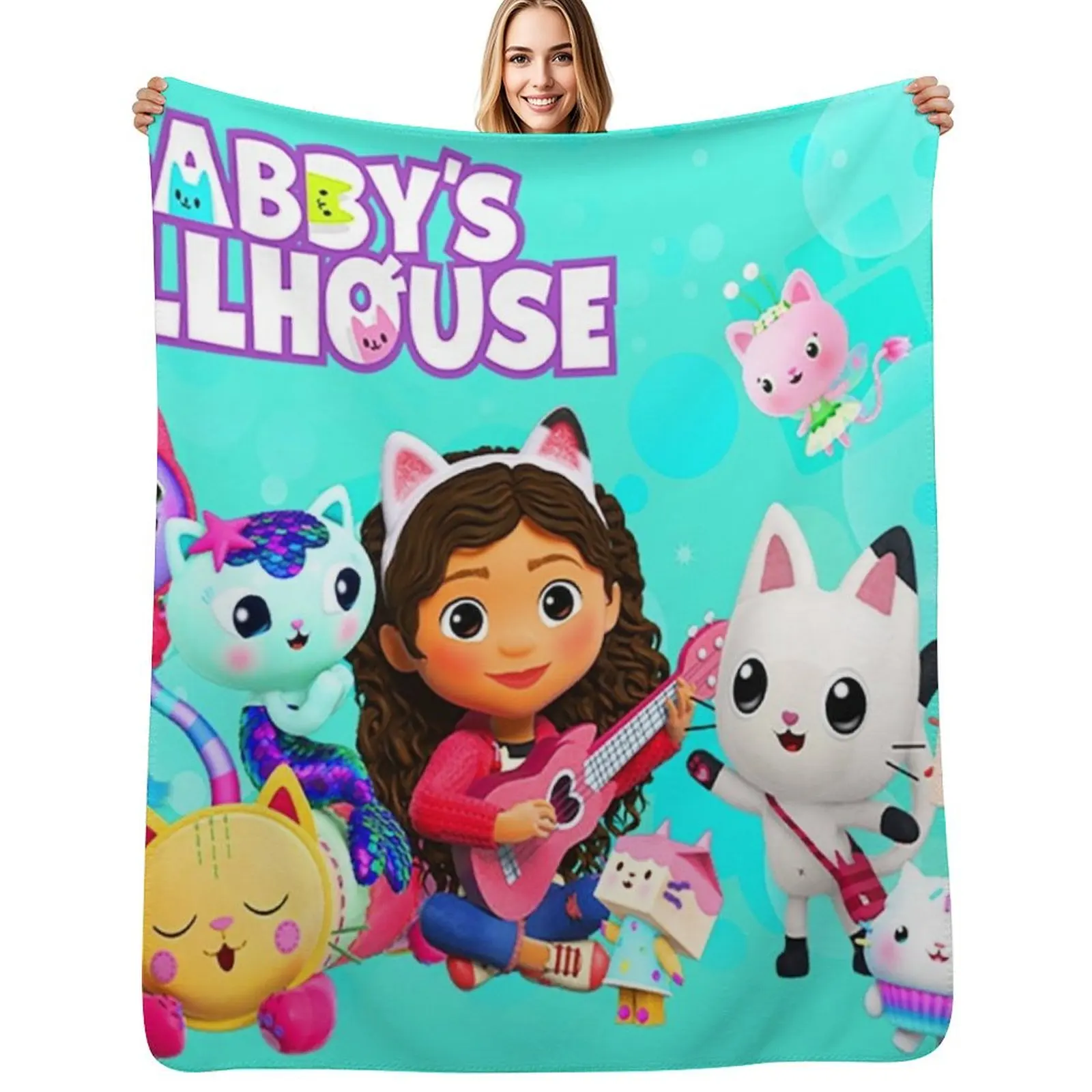 Gabby's Dollhouse characters Throw Blanket Soft Bedroom Blanket for Night Sleeping
Gabby's Dollhouse characters Throw Blanket Soft Bedroom Blanket for Night Sleeping